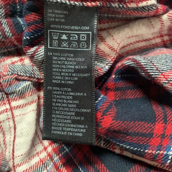 Flannel Button-Up Men’s Long Sleeve Shirt Size S - Picture 9 of 9